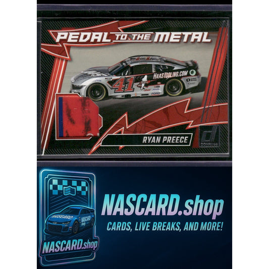 2025 Donruss #PM-RPC Ryan Preece Pedal to the Metal Materials