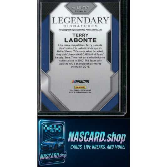2024 Panini Prizm #LS-TLT Terry Labonte Legendary Signatures - NASCARD.shop