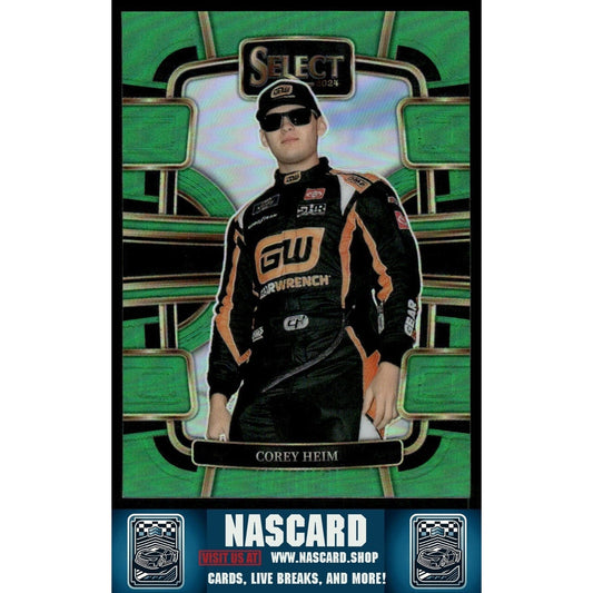 2024 Panini Select - Grandstand Corey Heim #78 Green Prizm 5/5