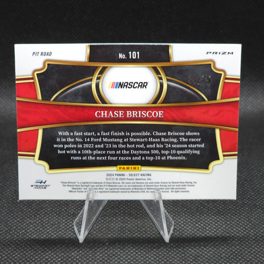 2024 Panini Select Racing Pit Road Purple Prizm #101 Chase Briscoe 39/75