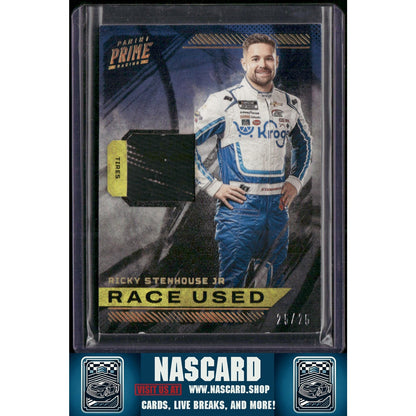 2023 Panini Prime #RU-RSJ Ricky Stenhouse Jr. Race Used Tires Holo Gold #/25 - NASCARD.shop