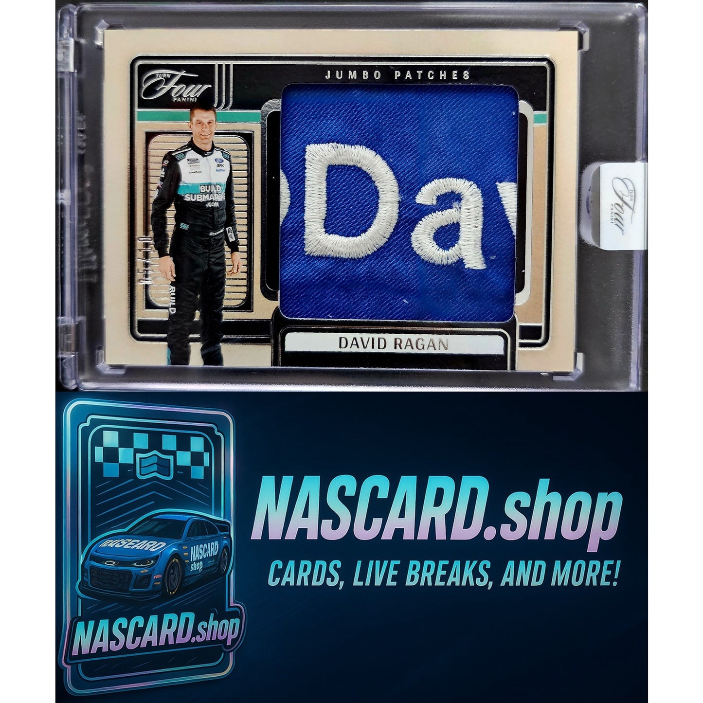 2025 Panini Turn Four Racing #JP-BRG David Ragan Jumbo Patches #/10