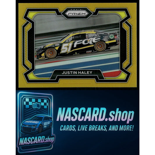 2024 Panini Prizm Rides #54 Justin Haley Gold #07/10 - NASCARD.shop