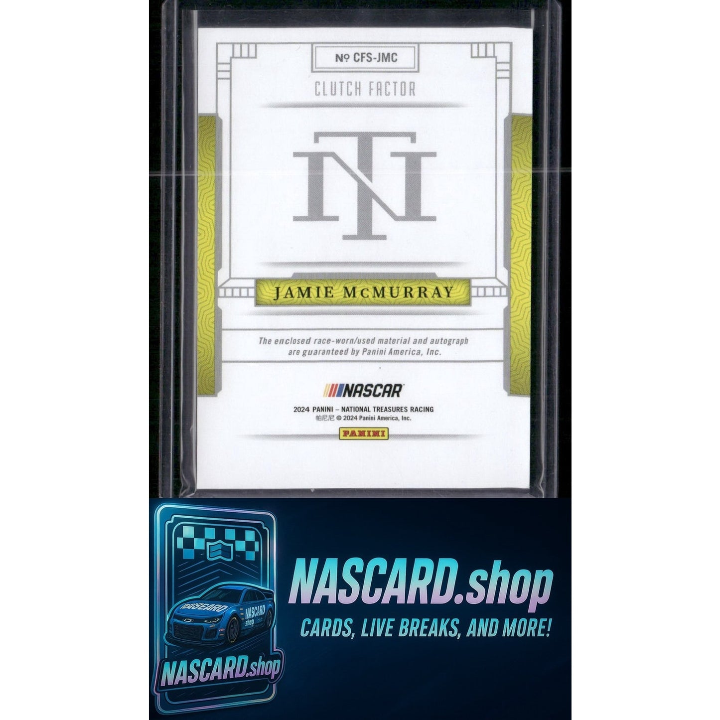 2024 Panini National Treasures Jamie McMurray Clutch Factor Signatures #/49