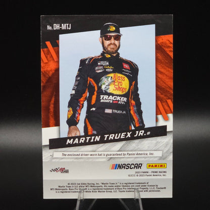 2023 Panini Prime Driver Hats Eyelets Martin Truex Jr. /6 Error Card - NASCARD.shop