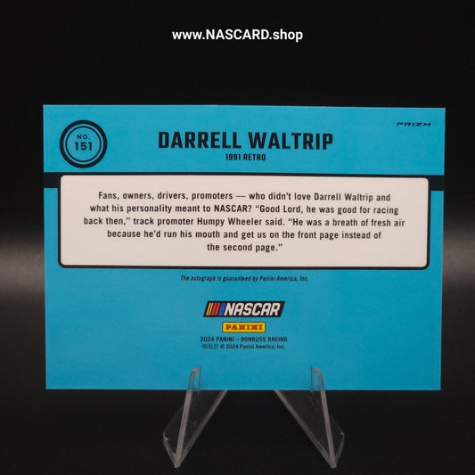 2024 Panini Donruss NASCAR Optic 1991 Retro Holo Prizm Autograph Darrell Waltrip