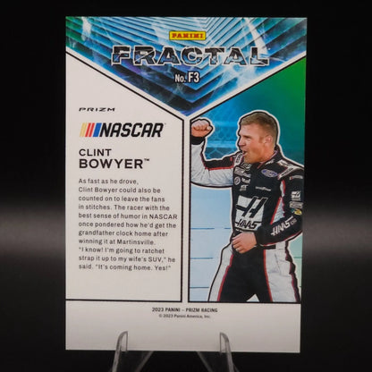 2023 Panini Prizm - Fractal Clint Bowyer #F3 White Sparkle Prizm NASCARD.shop