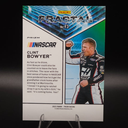 2023 Panini Prizm - Fractal Clint Bowyer #F3 White Sparkle Prizm
