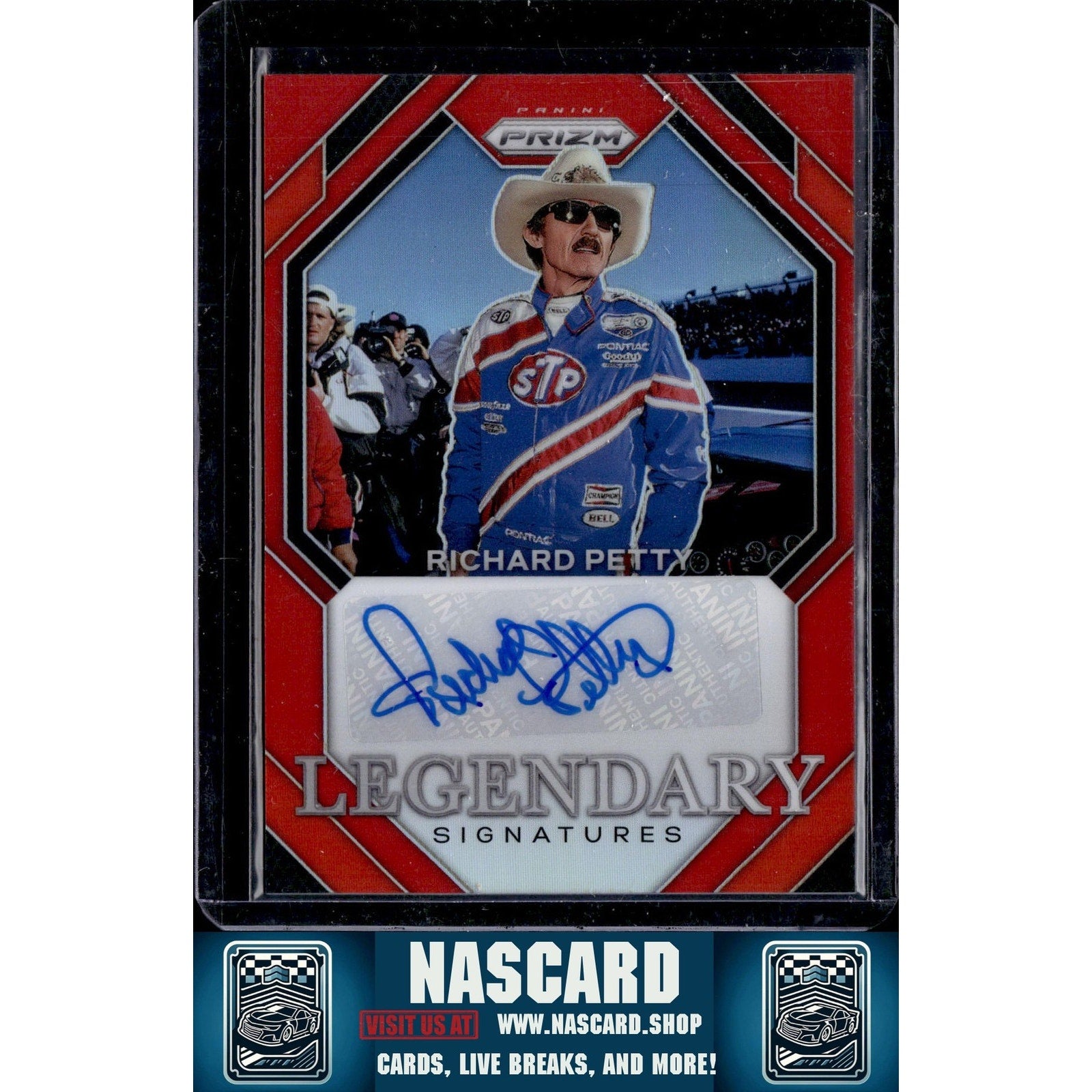 2024 Panini Prizm #LS-RPT Richard Petty Legendary Signatures Red #/49 - NASCARD.shop