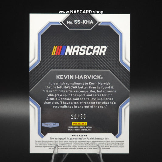 2023 Panini Prizm - Spotlight Signatures Red White Blue Prizm Kevin Harvick /35