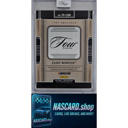 2025 Panini Turn Four #TS-CBR Clint Bowyer Tire Swatches Blue
