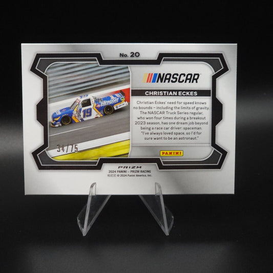2024 Panini Prizm Racing Rides Checkered Flag Prizm #20 Christian Eckes /75