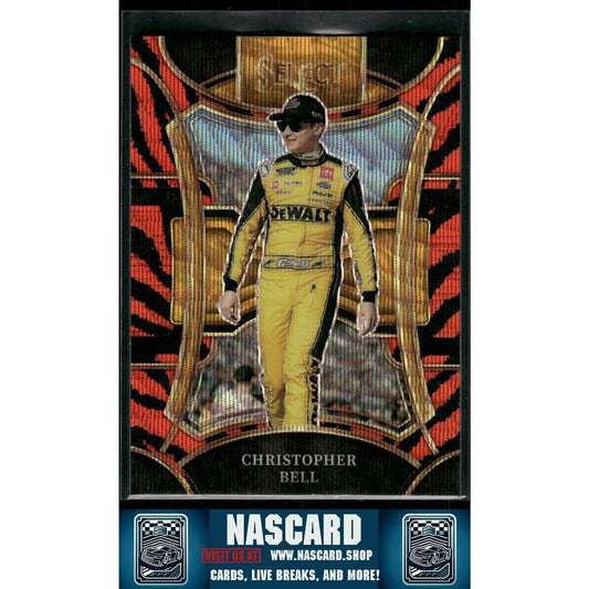 2024 Panini Select Trackside Christopher Bell #256 Tiger Prizm SSP