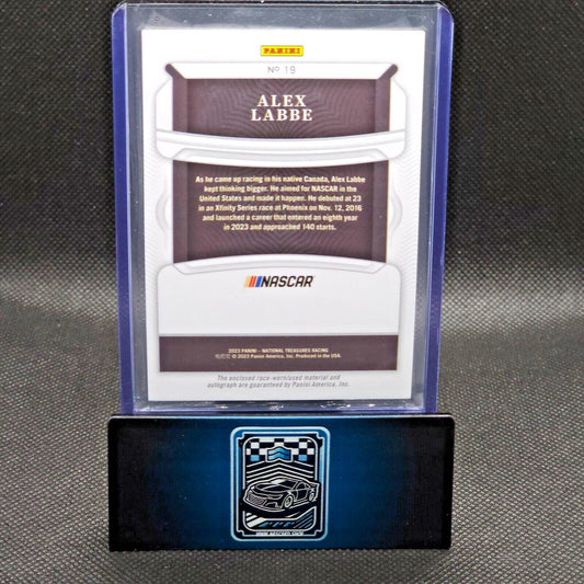 2023 National Treasures Colossal Material Holo Silver Auto #19 Alex Labbe 21/49