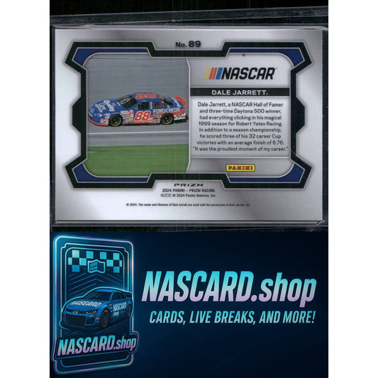 2024 Panini Prizm #89 Dale Jarrett White Sparkle