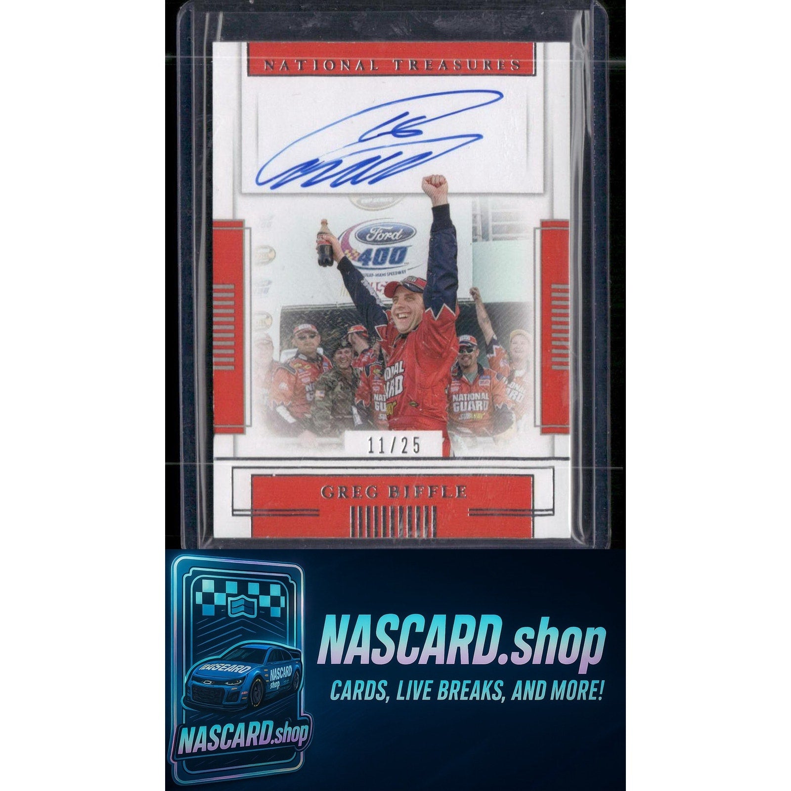 2020 Panini National Treasures #VM-GB Greg Biffle Victory Marks #/25 - NASCARD.shop
