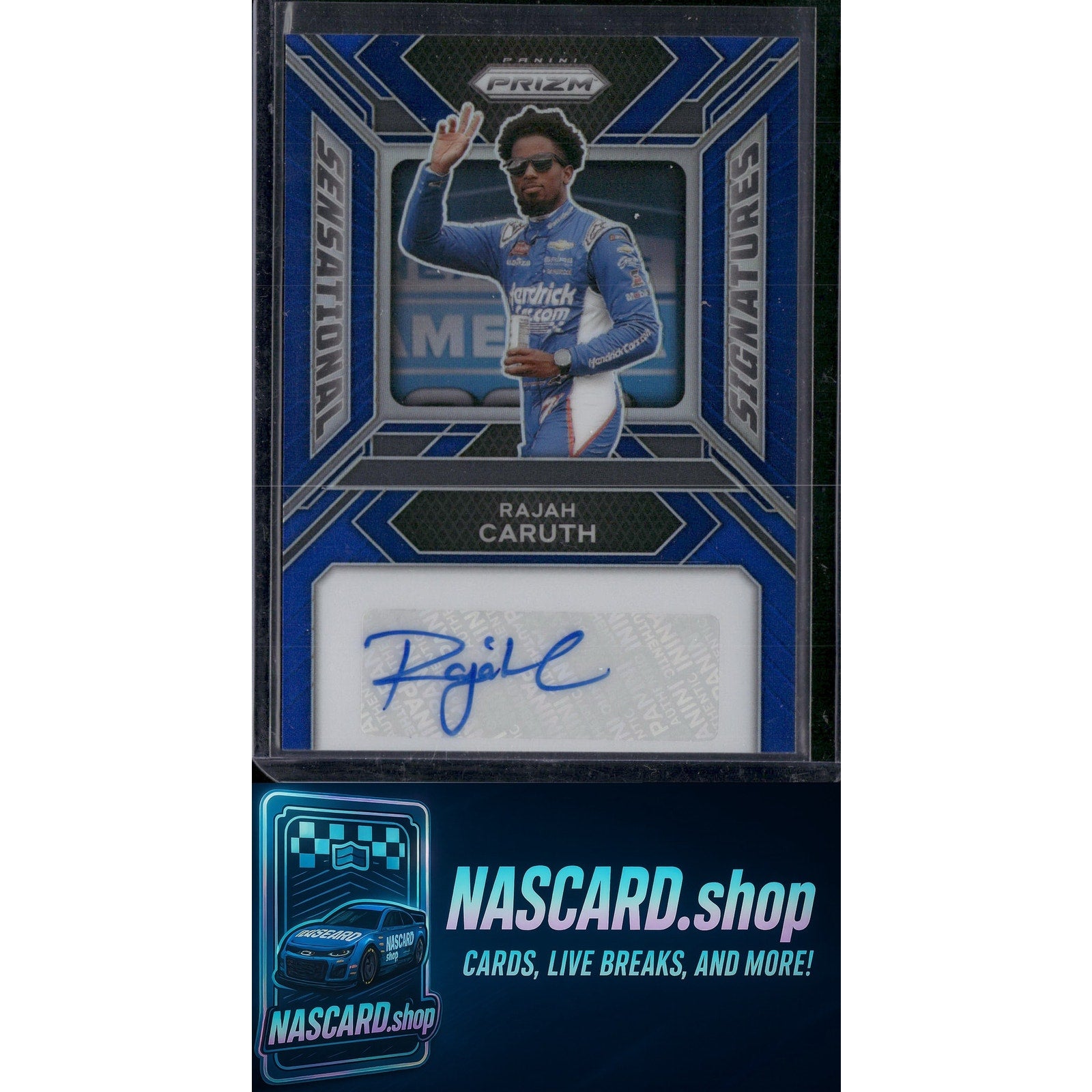 2024 Panini Prizm #SS-RCH Rajah Caruth Sensational Signatures Blue #/49 - NASCARD.shop