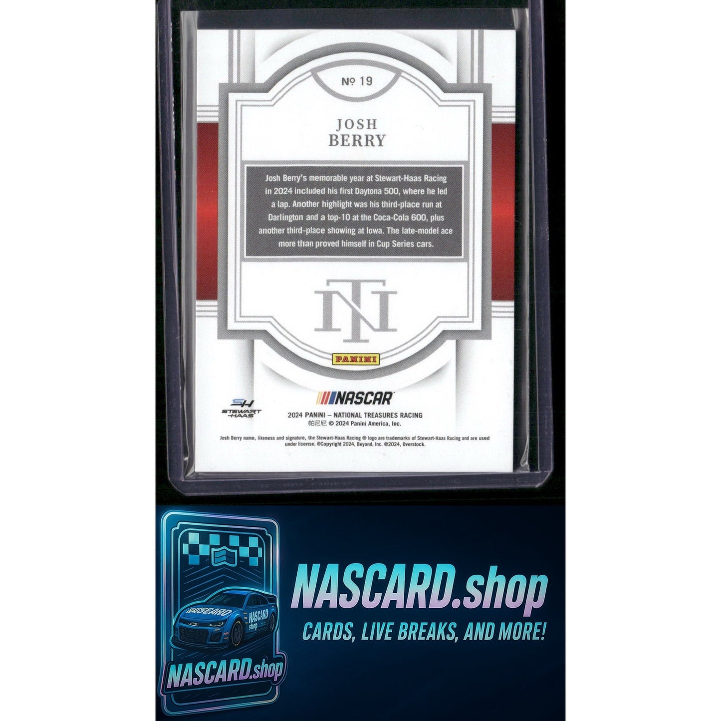 2024 Panini National Treasures #19 Josh Berry Stars And Stripes #/13