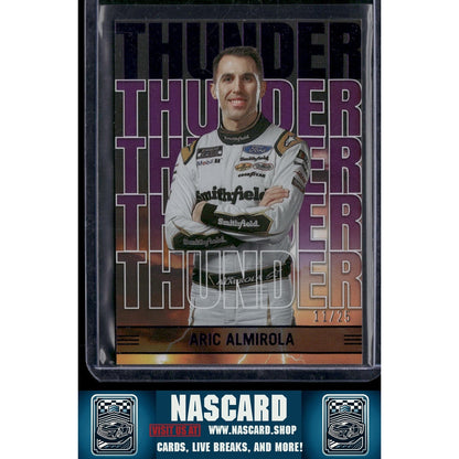 2023 Panini Chronicles #7 Aric Almirola Thunder Purple #/25 - NASCARD.shop