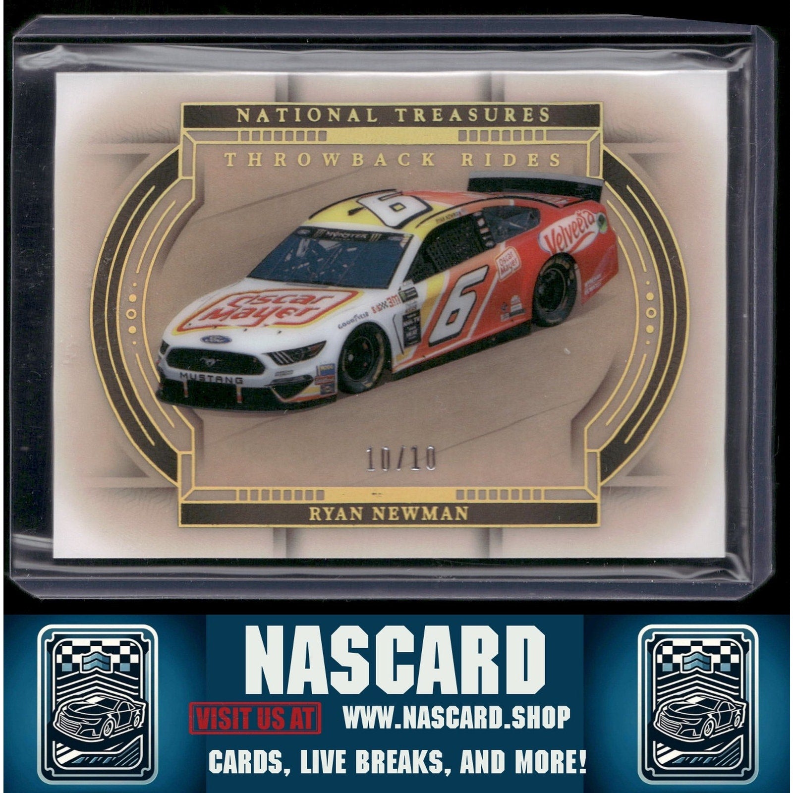 2024 Panini National Treasures #21 Ryan Newman Throwback Rides Gold Holo #10/10 - NASCARD.shop