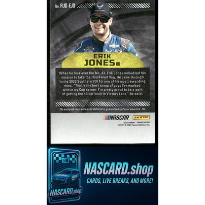 2023 Panini Prime #RUD-EJO Erik Jones Race Used Duals Tires #/99