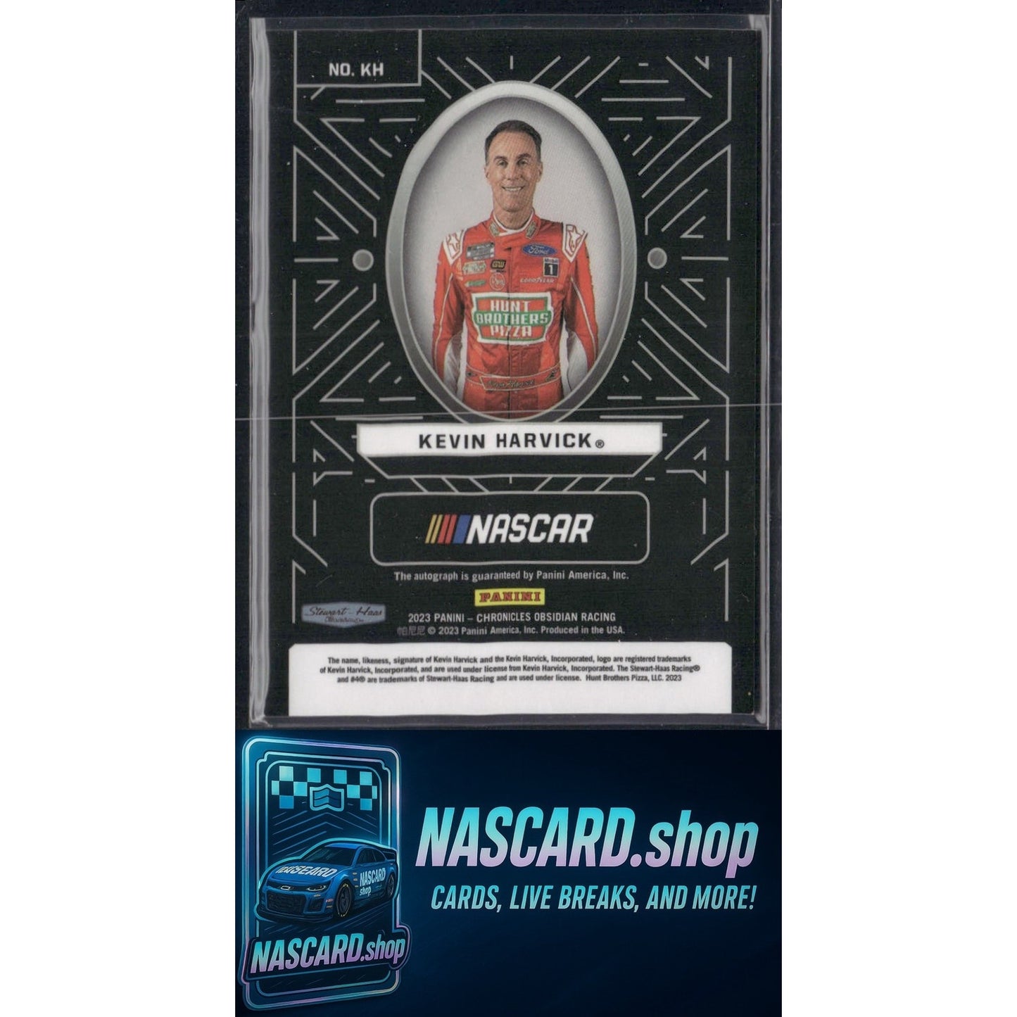 2022 Panini Chronicles #OS-KH Kevin Harvick Obsidian Signatures