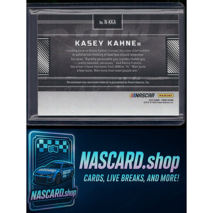 2023 Panini Prime #N-KKA Kasey Kahne Names Firesuits #/99