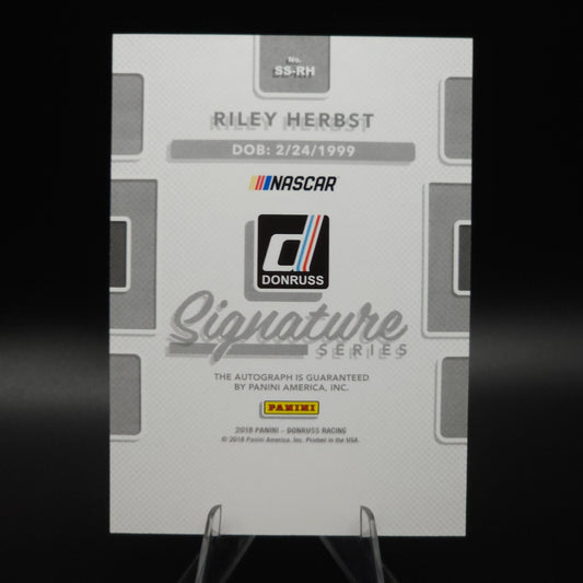 2018 Panini Donruss Racing Signature Series #SS-RH Riley Herbst