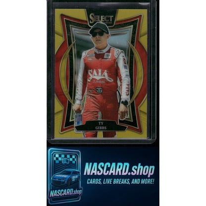 2025 Panini Select #94 Ty Gibbs Gold Prizms #/10