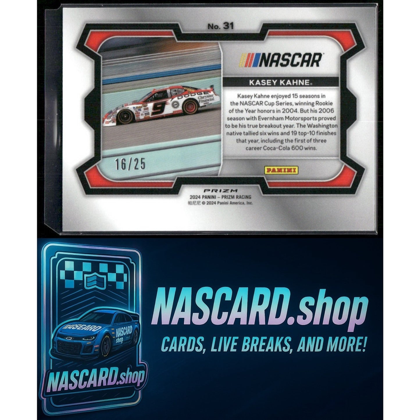 2024 Panini Prizm #31 Kasey Kahne Mojo #/25