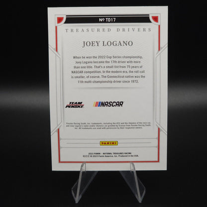 2023 Panini National Treasures - Treasured Drivers #TD17 Joey Logano /25 - NASCARD.shop