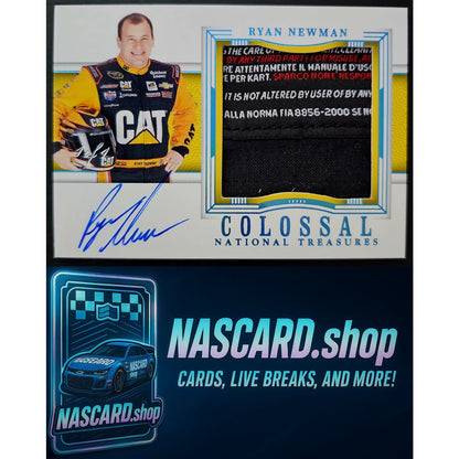 2024 Panini National Treasures Ryan Newman Colossal Material Auto Platinum #1/1