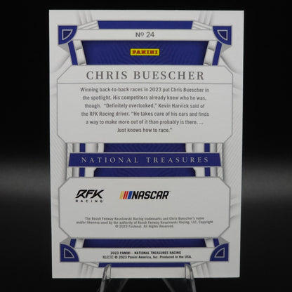 2023 Panini National Treasures Base Midnight #24 Chris Buescher /20