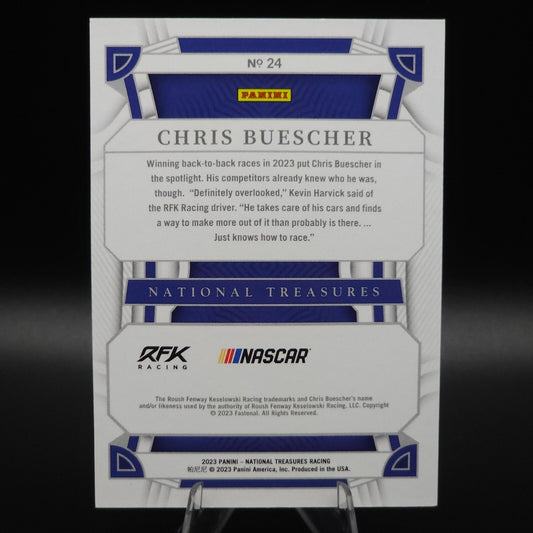 2023 Panini National Treasures Base Midnight #24 Chris Buescher /20