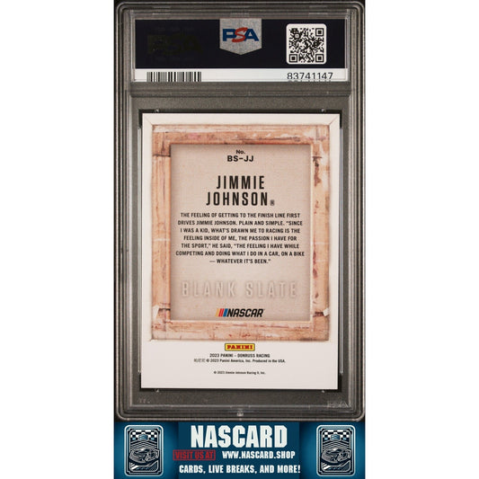 2023 Donruss NASCAR Blank Slate Jimmie Johnson PSA 10 POP 3