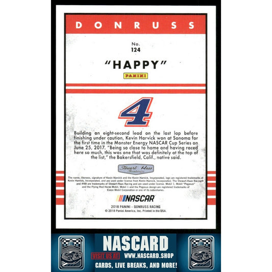 2018 Panini Donruss NASCAR Retro 1985 Variation Kevin Harvick Press Proof /49
