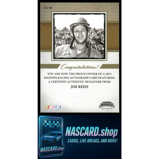 2013 Press Pass Legends #LG-JR Jim Reed Autographs Holofoil #/25