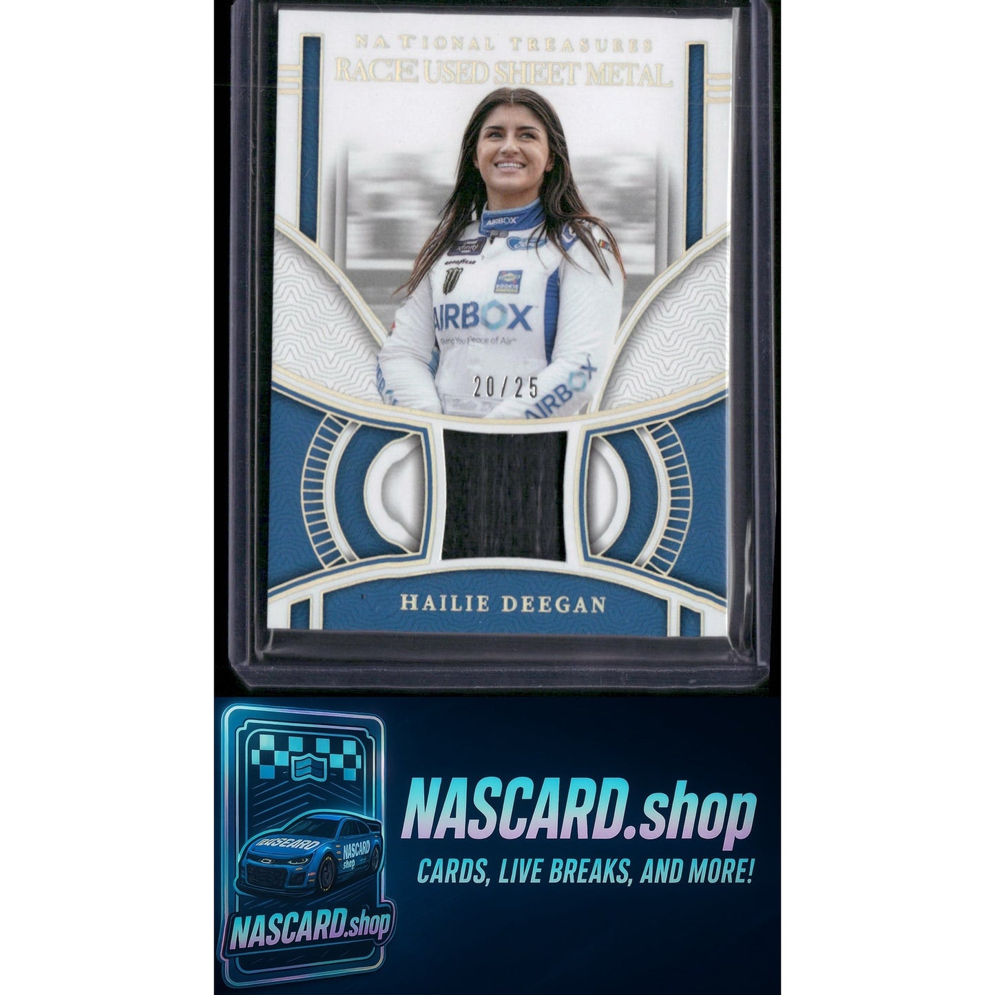 2024 National Treasures Hailie Deegan Race Used Sheet Metal Holo Silver #/25