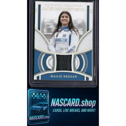 2024 National Treasures Hailie Deegan Race Used Sheet Metal Holo Silver #/25