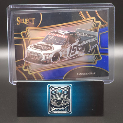 2024 Panini Select Pit Road Black and Blue Prizm #124 Tanner Gray 45/49 - NASCARD.shop