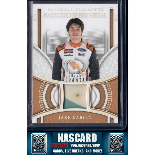 2024 National Treasures Jake Garcia Race Used Sheet Metal Holo Silver #/25