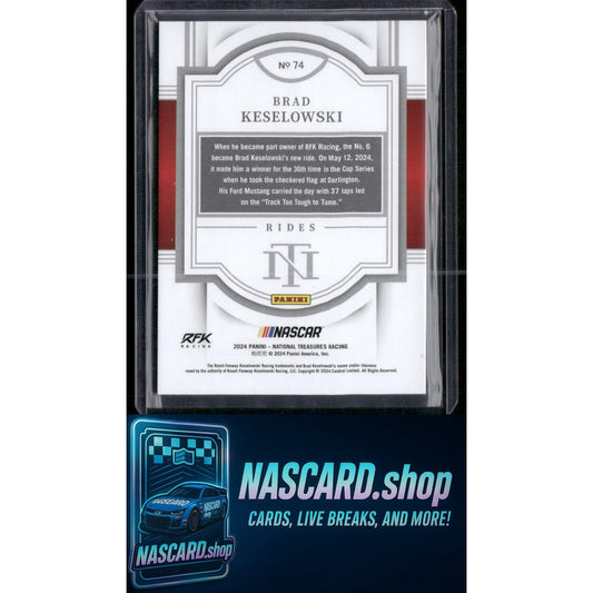 2024 Panini National Treasures #74 Brad Keselowski #/49