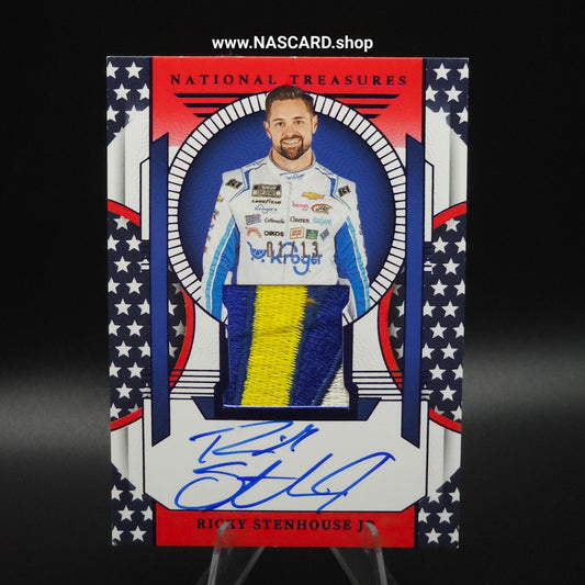 2024 National Treasures Premium Patches Stars & Stripes Ricky Stenhouse Jr 01/13