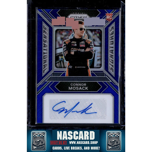 2024 Panini Prizm #SS-CMK Connor Mosack Sensational Signatures Blue #/49 - NASCARD.shop