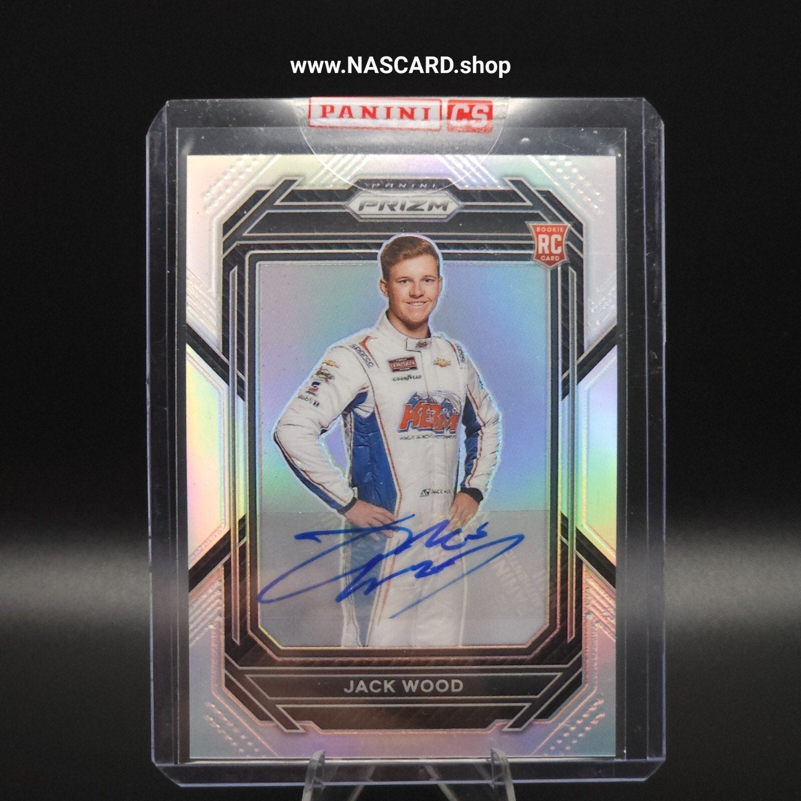 2023 Panini Prizm - Jack Wood Autographs #56 Silver Prizm (RC) - NASCARD.shop