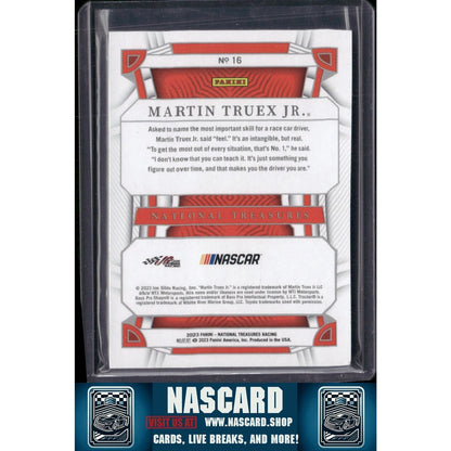 2023 Panini National Treasures #16 Martin Truex Jr. Holo Silver