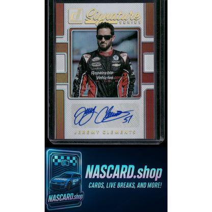 2018 Donruss #SS-JC Jeremy Clements Signature Series Holo Gold #/25 - NASCARD.shop