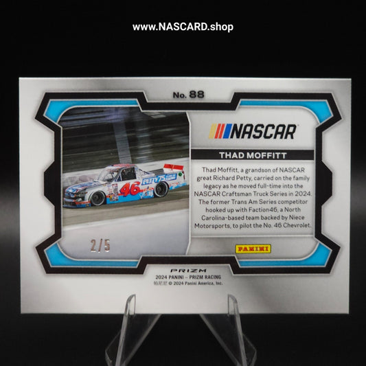 2024 Panini Prizm Racing Rides Black Gold Prizm #88 Thad Moffitt 2/5