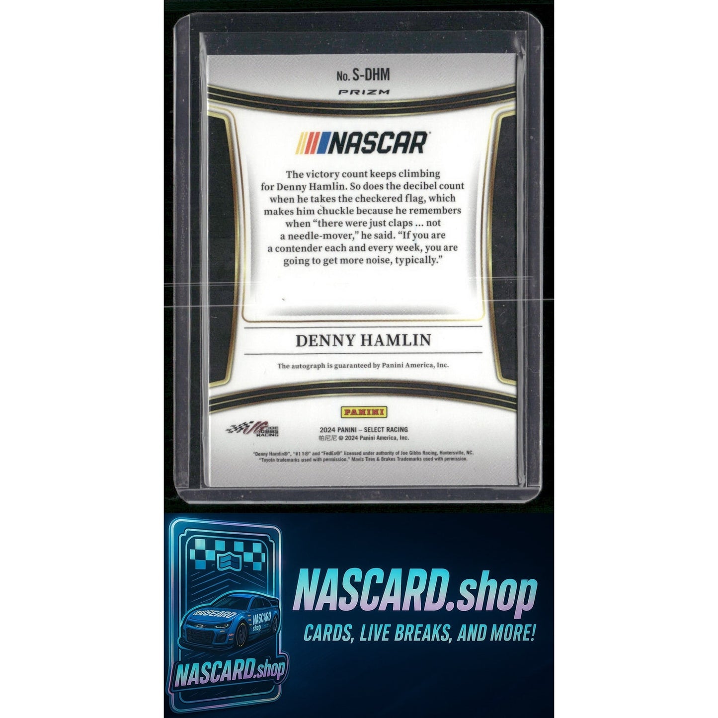 2024 Panini Select #S-DHM Denny Hamlin Signatures