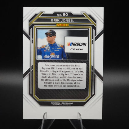 2023 Panini Prizm - Erik Jones #80 White Sparkle Prizm NASCARD.shop